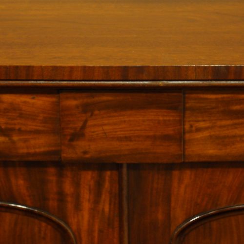 Early Victorian mahogany sidecabinet chiffonier drawer detail