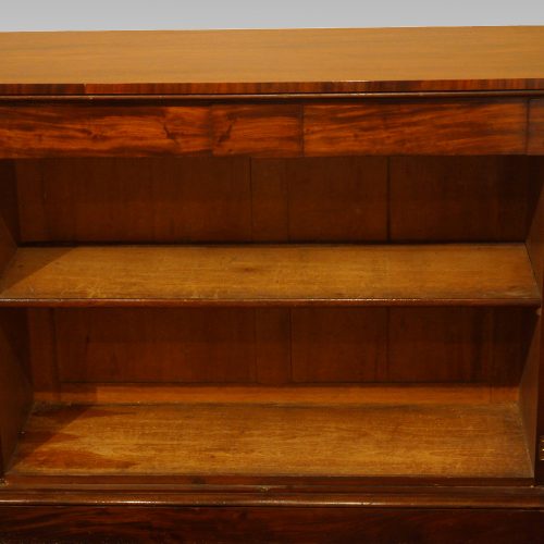 Early Victorian mahogany sidecabinet chiffonier interior