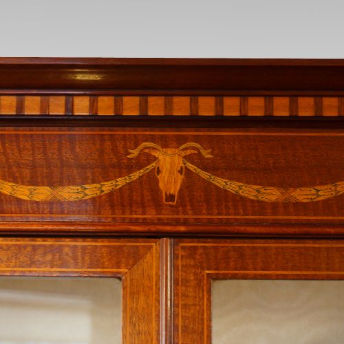 Edwardian Sheraton revival display cabinet cornice