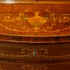 Edwardian Sheraton revival display cabinet detail inlay