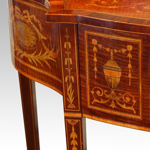 Edwardian Sheraton revival display cabinet end panel