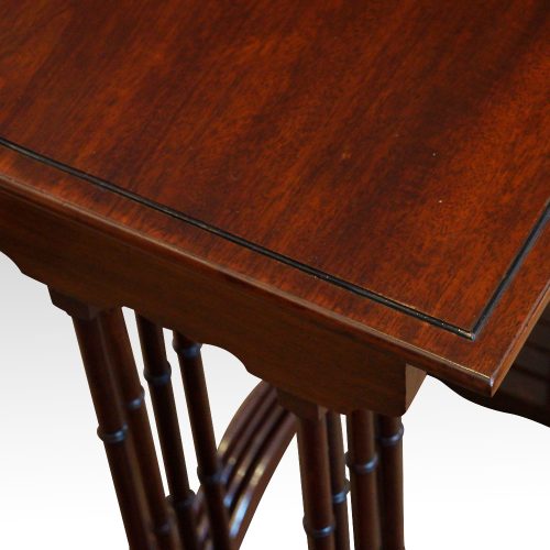 Edwardian mahogany nest of 4 tables corner