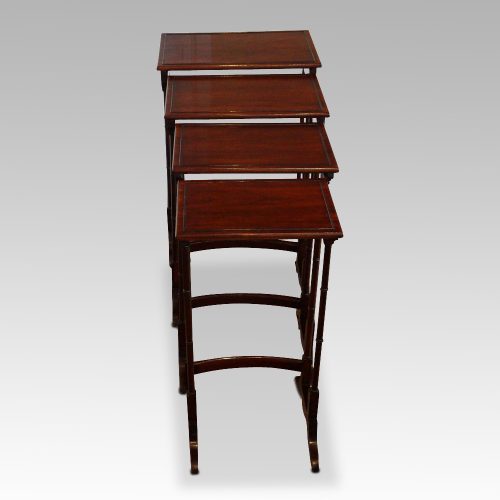 Edwardian mahogany nest of 4 tables front