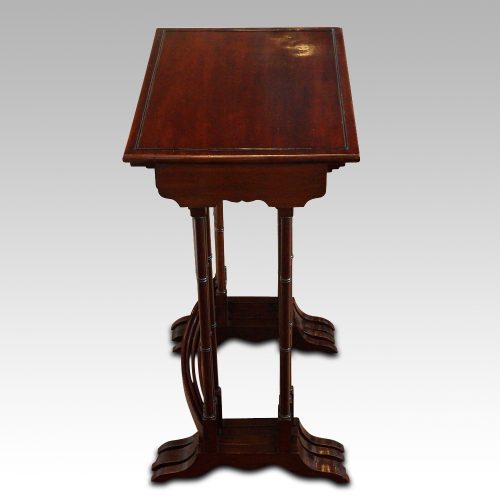 Edwardian mahogany nest of 4 tables side