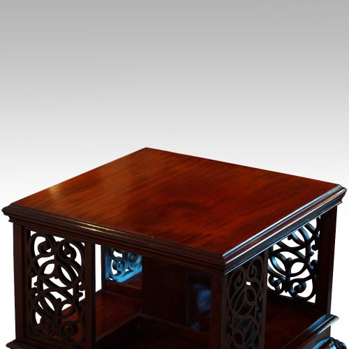 Edwardian mahogany revolving bookcase top