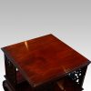 Edwardian mahogany revolving bookcase top detail
