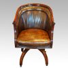 Edwardian mahogany swivel desk chair