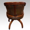 Edwardian mahogany swivel desk chair rear