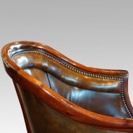 Edwardian mahogany swivel desk chair side