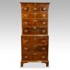 Georgian style walnut chest on chest