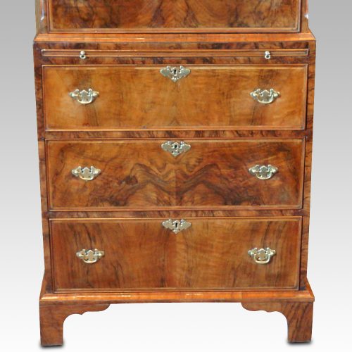 Georgian style walnut chest on chest base section