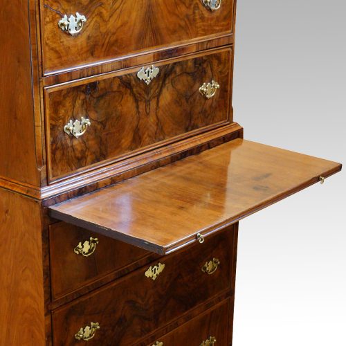 Georgian style walnut chest on chest slide 1