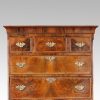 Georgian style walnut chest on chest top detail