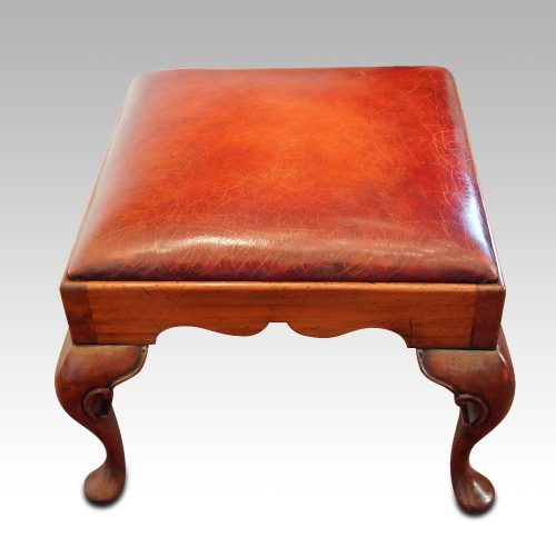 Large leather top stool