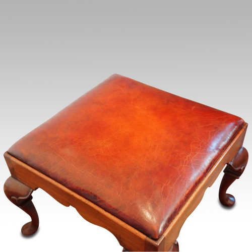 Large leather top stool detail
