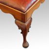 Large leather top stool leg