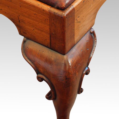 Large leather top stool leg detail