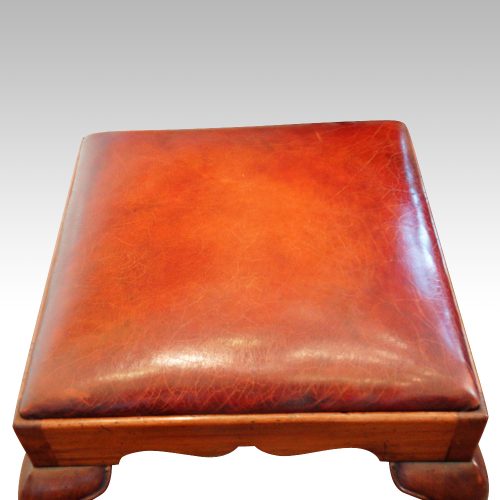 Large leather top stool, top