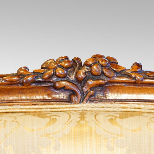 Pair of Edwardian walnut small sofas,11