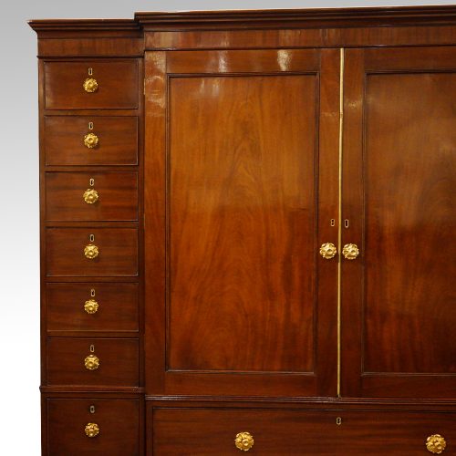 Regency mahogany press detail