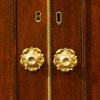 Regency mahogany press door handles