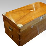 Victorian camphorwood campaign chest corner