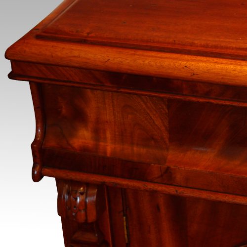 Victorian mahogany 2 door chiffonier arched door drawer