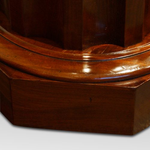 Victorian mahogany circular fluted cabinet large size plinth