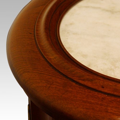 Victorian mahogany circular fluted cabinet large size rim