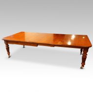 Victorian oak extending dining table, 2