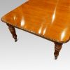 Victorian oak extending dining table end