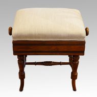 Victorian walnut adjustable music stool
