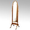 Walnut cheval mirror C.1920