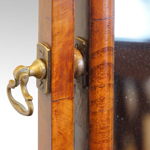 Walnut cheval mirror C.1920 brass tightening screw