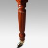 19thc. mahogany fluted leg extending dining table flute