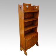 Arts and crafts open bookcase side