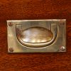 Edwardian mahogany military chest handle detail
