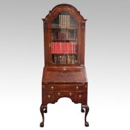 Georgian stlye walnut bureau bookcase