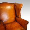 Georgian style leather wing chair back