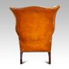 Georgian style leather wing chair rear