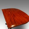 Georgian style mahogany twin pillar dining table