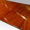 Georgian style mahogany twin pillar dining table central leaf
