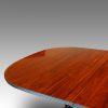 Georgian style mahogany twin pillar dining table end