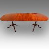 Georgian style mahogany twin pillar dining table side view