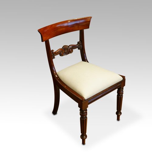 Set of 8 William IV dining chairs angle 1