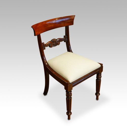 Set of 8 William IV dining chairs angle