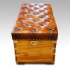 Victorian camphor campaign ottoman end sunken handle