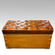 Victorian camphor campaign ottoman rear