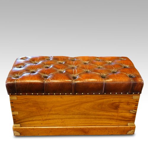 Victorian camphor wood ottoman rear