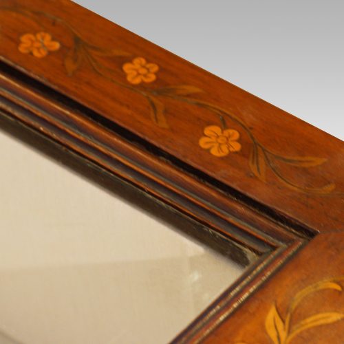 Victorian inlaid curio table floral inlay detail